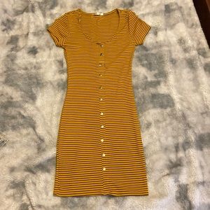 Mustard yellow and black dress